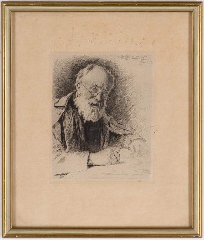 PEDER SEVERIN KRÖYER, etching signed in the print.