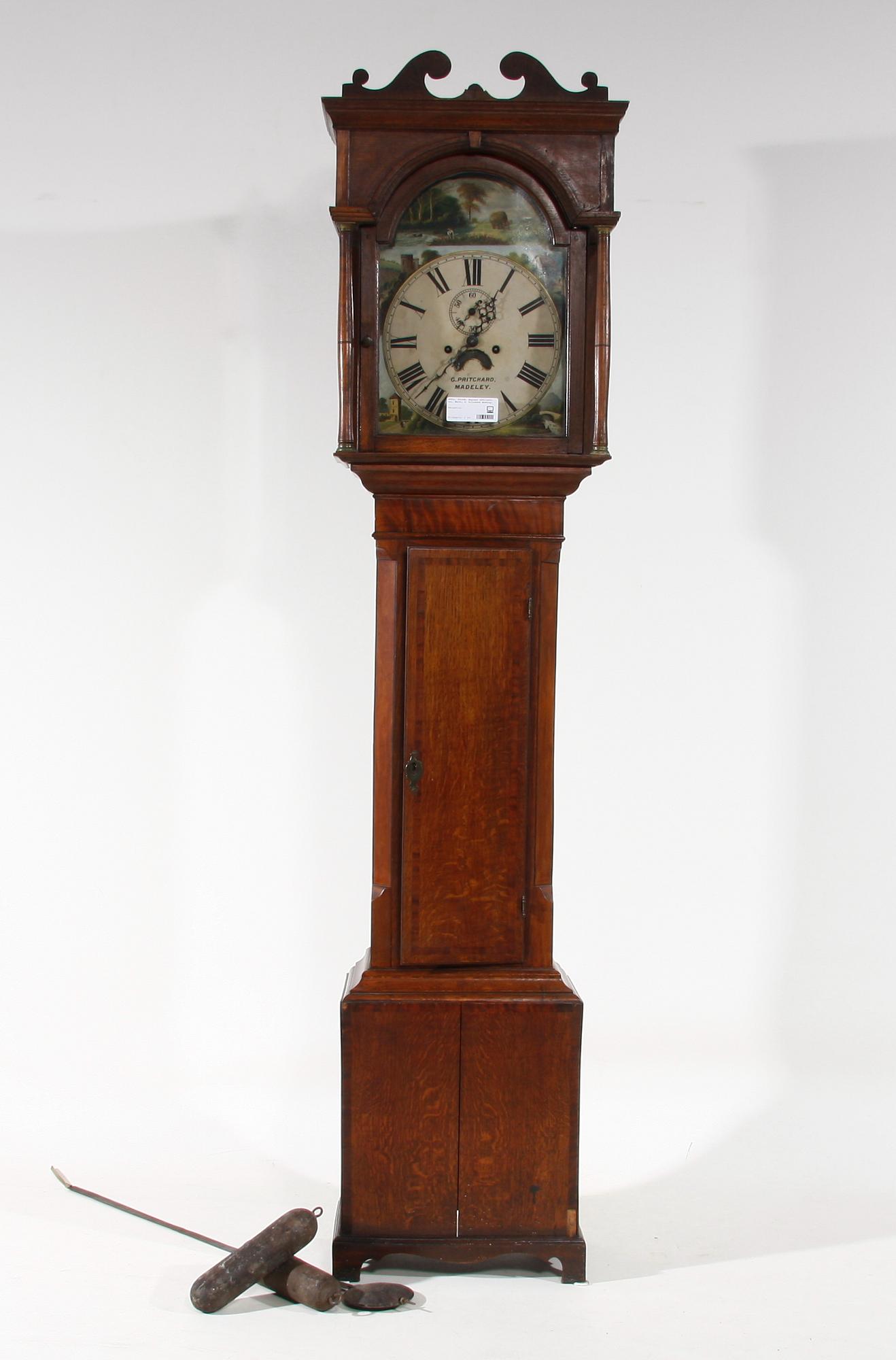 GOLVUR. England 1800/1900-tal. Märkt: G. Pritchard Madeley.