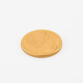 Guldmynt 10 kr Christian X, Danmark 1917.