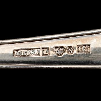 BORDSSKEDAR, 12 st, silver, Mema, Stockholm 1956. Vikt ca 434 g.