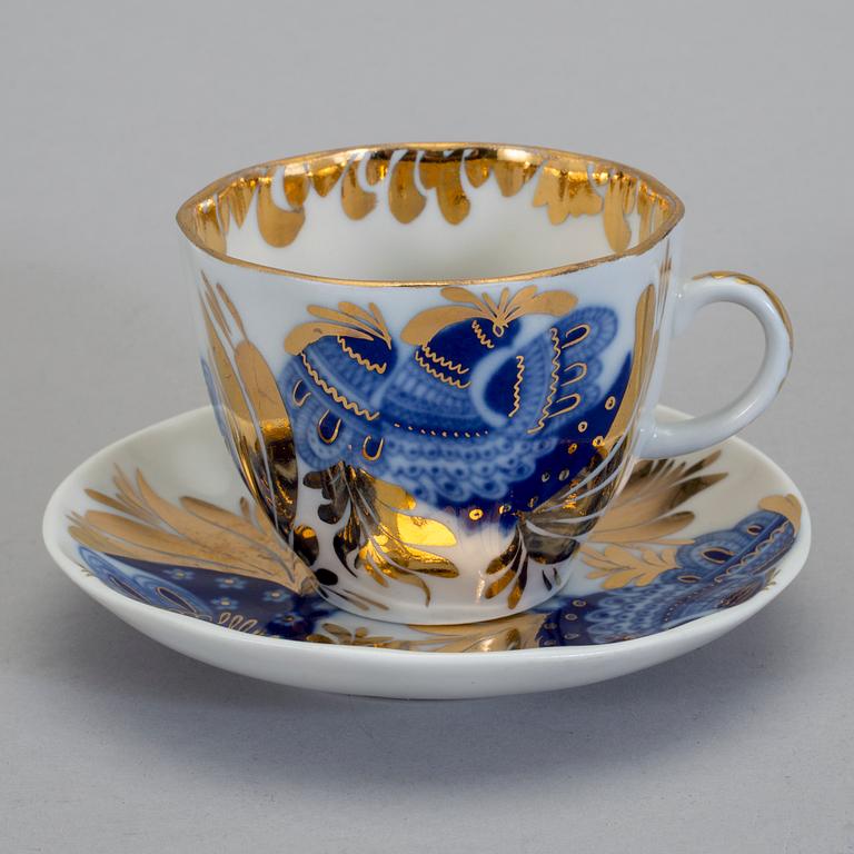 KAFFESERVIS, 27 delar, porslin, Lomonosov, Sovjetryssland. 1900-talets andra hälft.