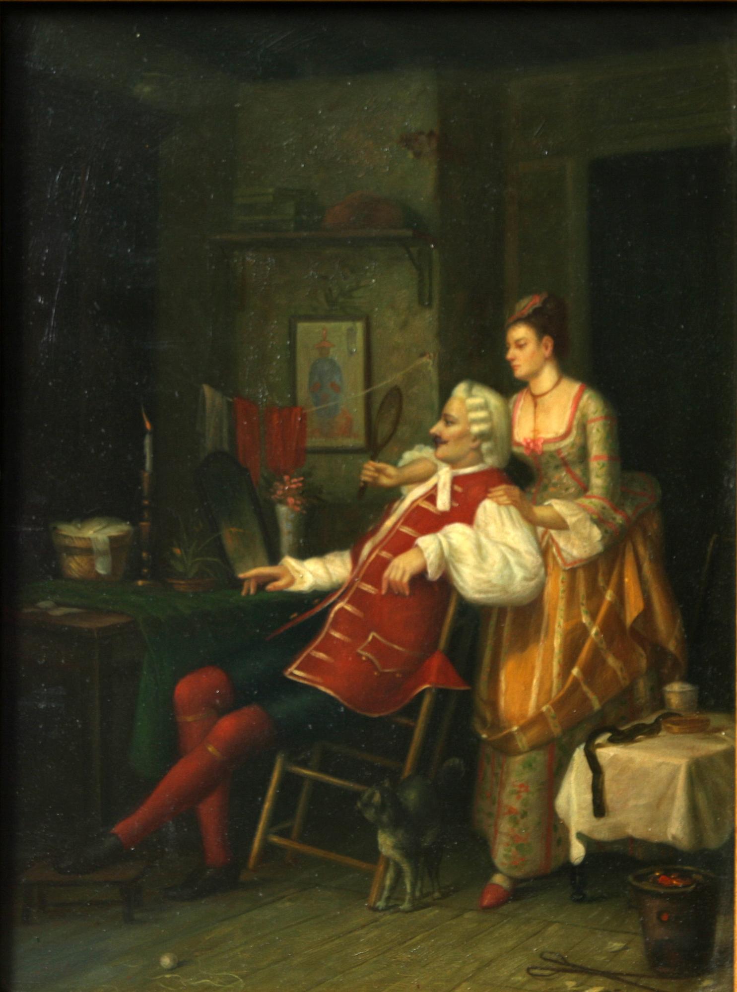 OKÄND KONSTNÄR, olja på pannå, 1900-tal.