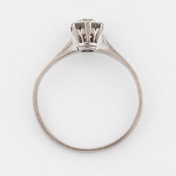 A brilliant cut diamond ring by Evert Lindberg, Göteborg, 1966.