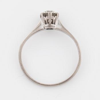 RING, med briljantslipad diamant, 1.00 ct, Evert Lindberg, Göteborg, 1966.