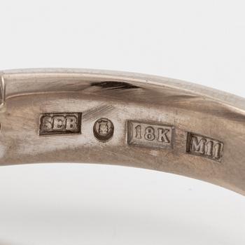 A ring by Sebastian Schildt 18K white gold set with a brilliant-cut diamond ca 1.50 ct.