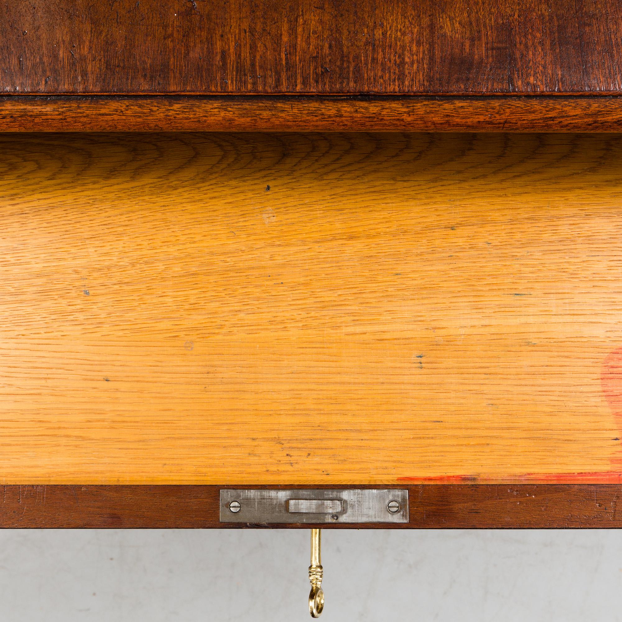 A writing desk by Gustaf L Sahlholm, Stockholm, circa 1900.