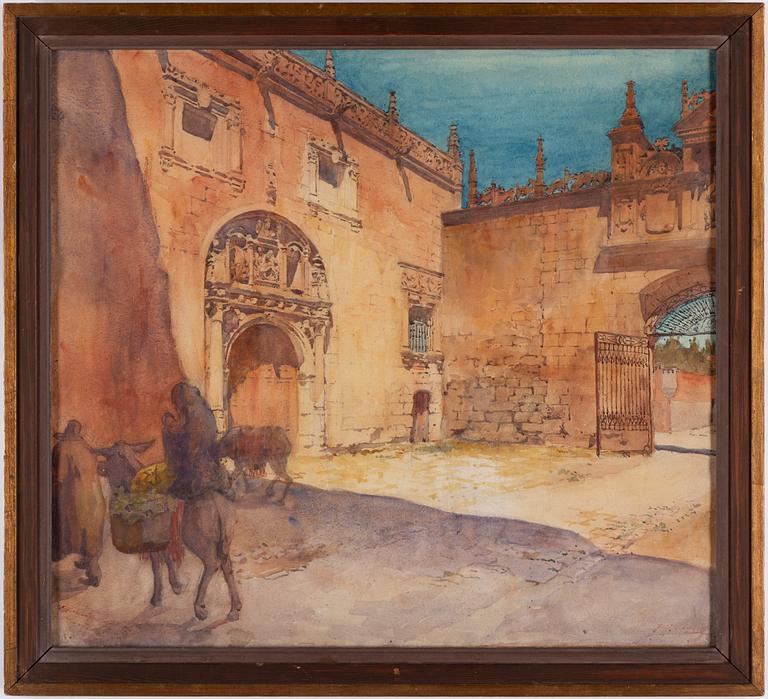 UNKNOWN ARTIST,  indistinctly signed and dated Hospital del Rey, Burgos 1924.