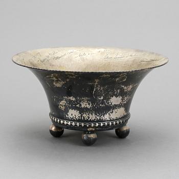 SKÅL, SILVER, K Anderson, Stockholm, 1900-talets första hälft. Vikt ca 790 gram.