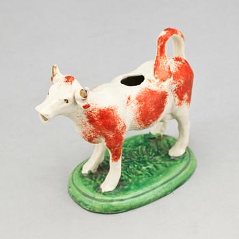 MJÖLKKANNA, keramik, Staffordshire, 1800-talets början.