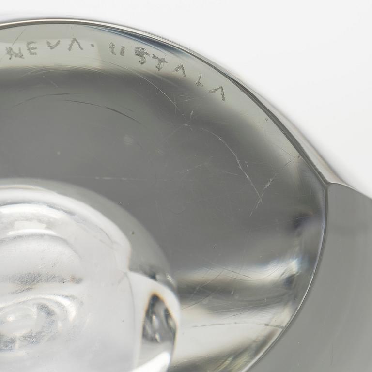 Timo Sarpaneva, lasiveistos, 3567, 'Istuva lintu', signeerattu  Timo Sarpaneva Iittala.