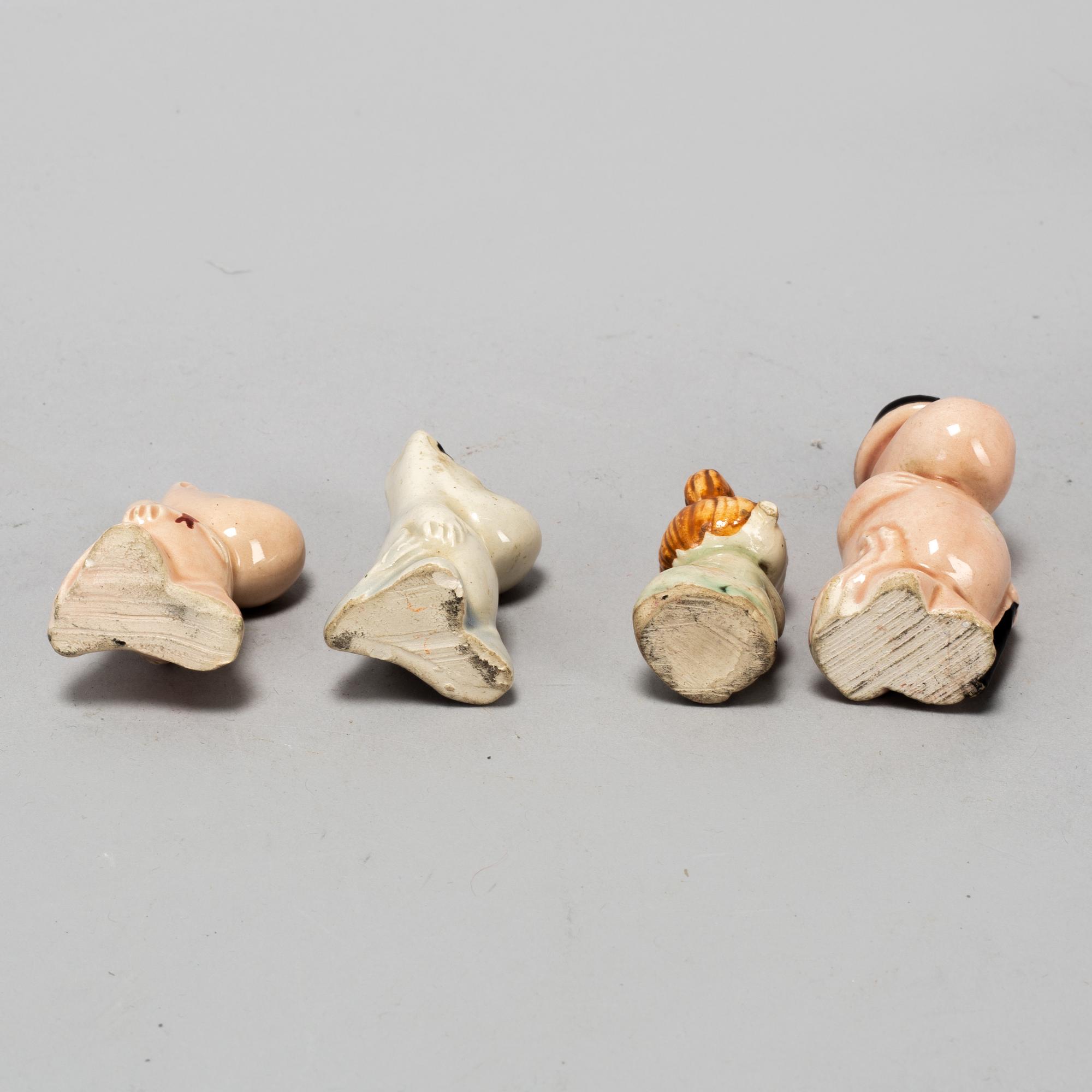 SIGNE HAMMARSTEN-JANSSON, figuriner, 8 st, Mumin, keramik, Arabia, Finland, 1950-tal.