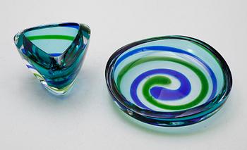 SKÅL SAMT VAS, glas, Erika Lagerbielke, Orrefors.