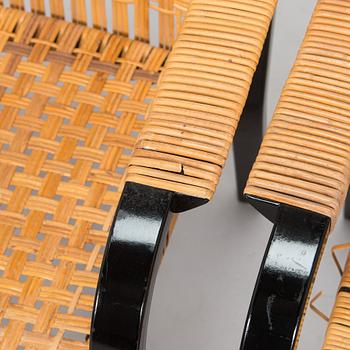 Alvar Aalto, nojatuoleja, 6 kpl, malli 45, Artek 1970-luku.