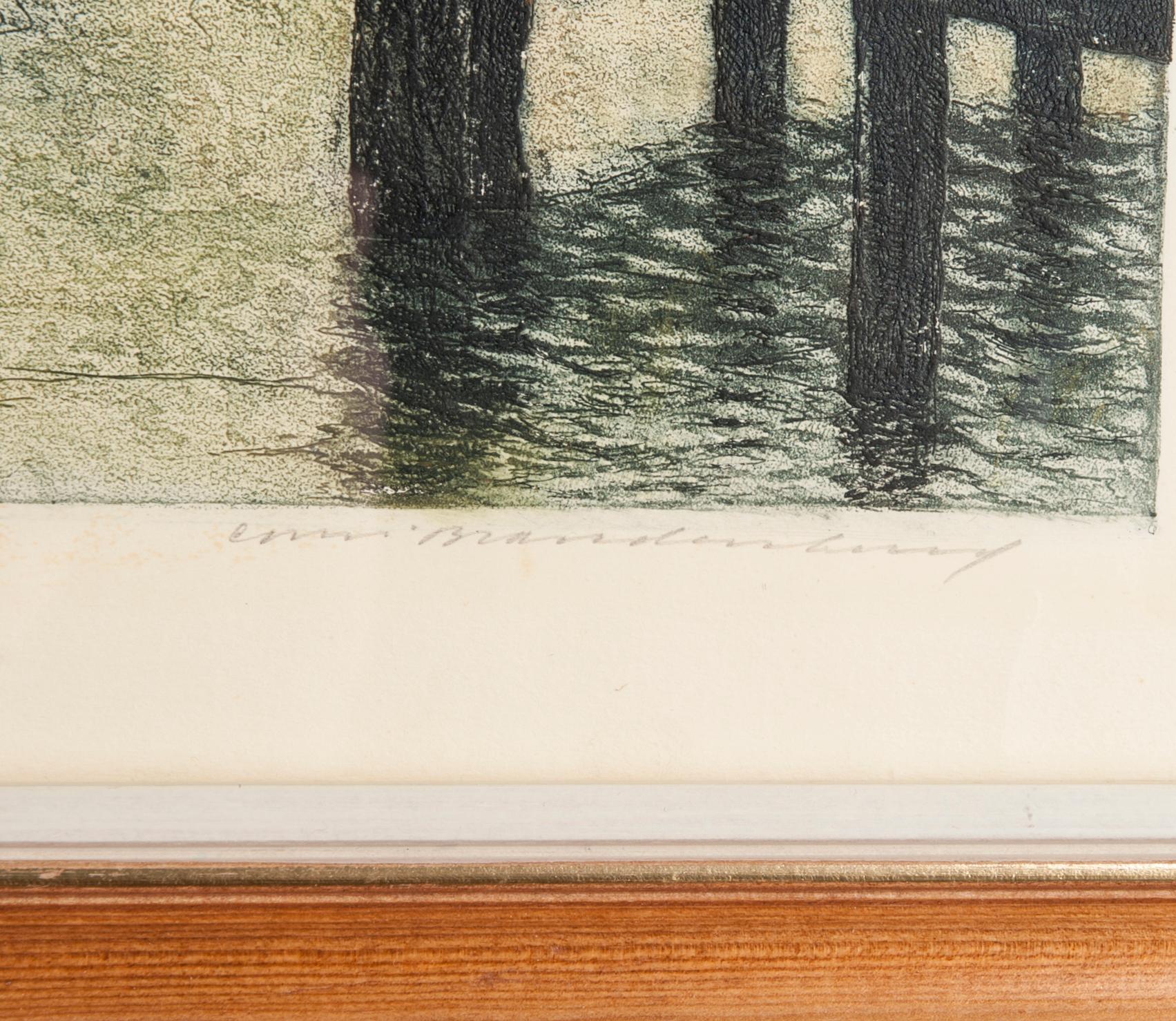CORNELIS BRANDENBURG, färgetsning, signerad.
