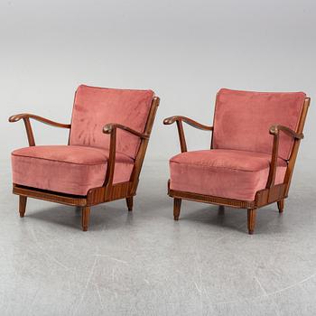 SVANTE SKOGH, fåtöljer, ett par. Förenade Möbelfabrikerna, Linköping.