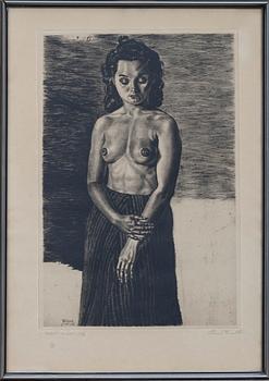 EDUARD WIIRALT, etsning, signerad och daterad 1943.