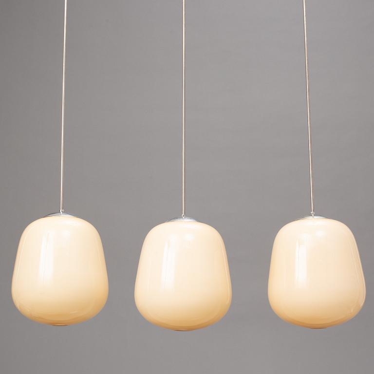 Asea, a set of three ceiling lamps, Swedish Modern, 1940s.