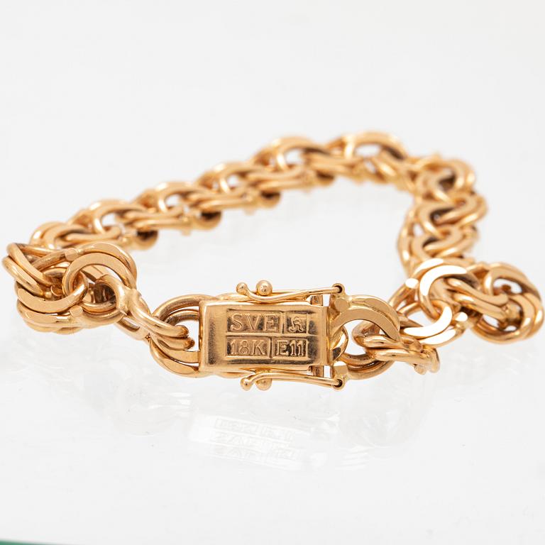 Bracelet 18K gold Bismarck Köping 2003 vikt 27,9 grams.