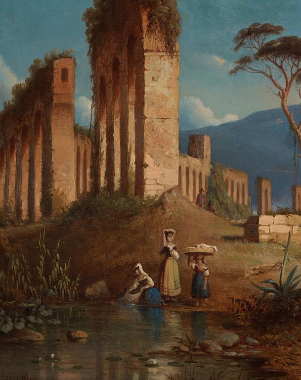 Joseph Magnus Stäck, ”Aquaedukter på Campagnan”(The Aqueducts of Claudius outside Rome with the Albano mountains in the background).