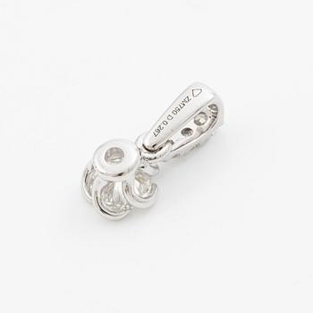 Pendant in 18K white gold with brilliant-cut diamond,