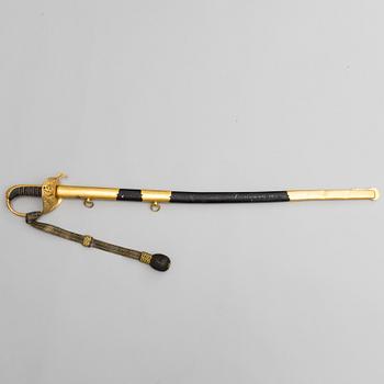 A Swedish second half of the 19th century sabre with scabbard.