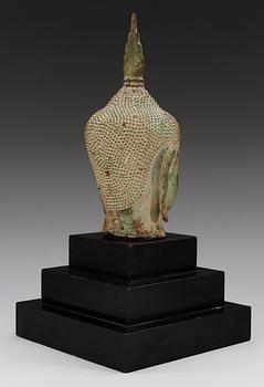 BUDDHAHUVUD, brons. Thailand, 1700/1800-tal.