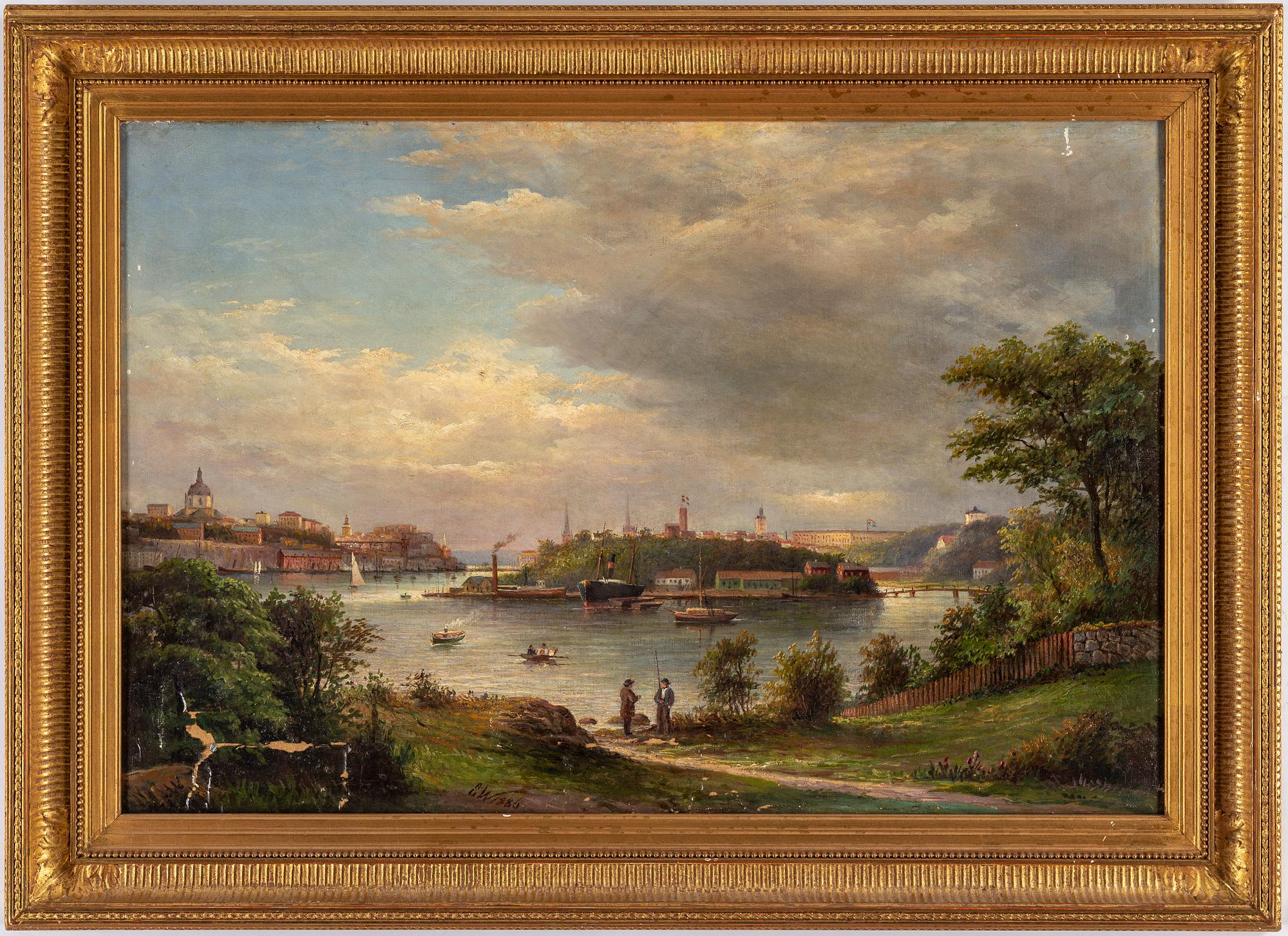 EHRNFRIED WAHLQVIST, olja på duk, signerad EW och daterad 1886.