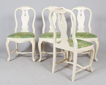 MATSALSMÖBLEMANG, 5 delar, rokokostil, 1900-talets andra hälft.