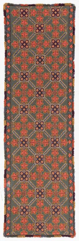 A twizt stich bench cushion from Scania, 184 x 54 cm, Scania,  circa 1900.