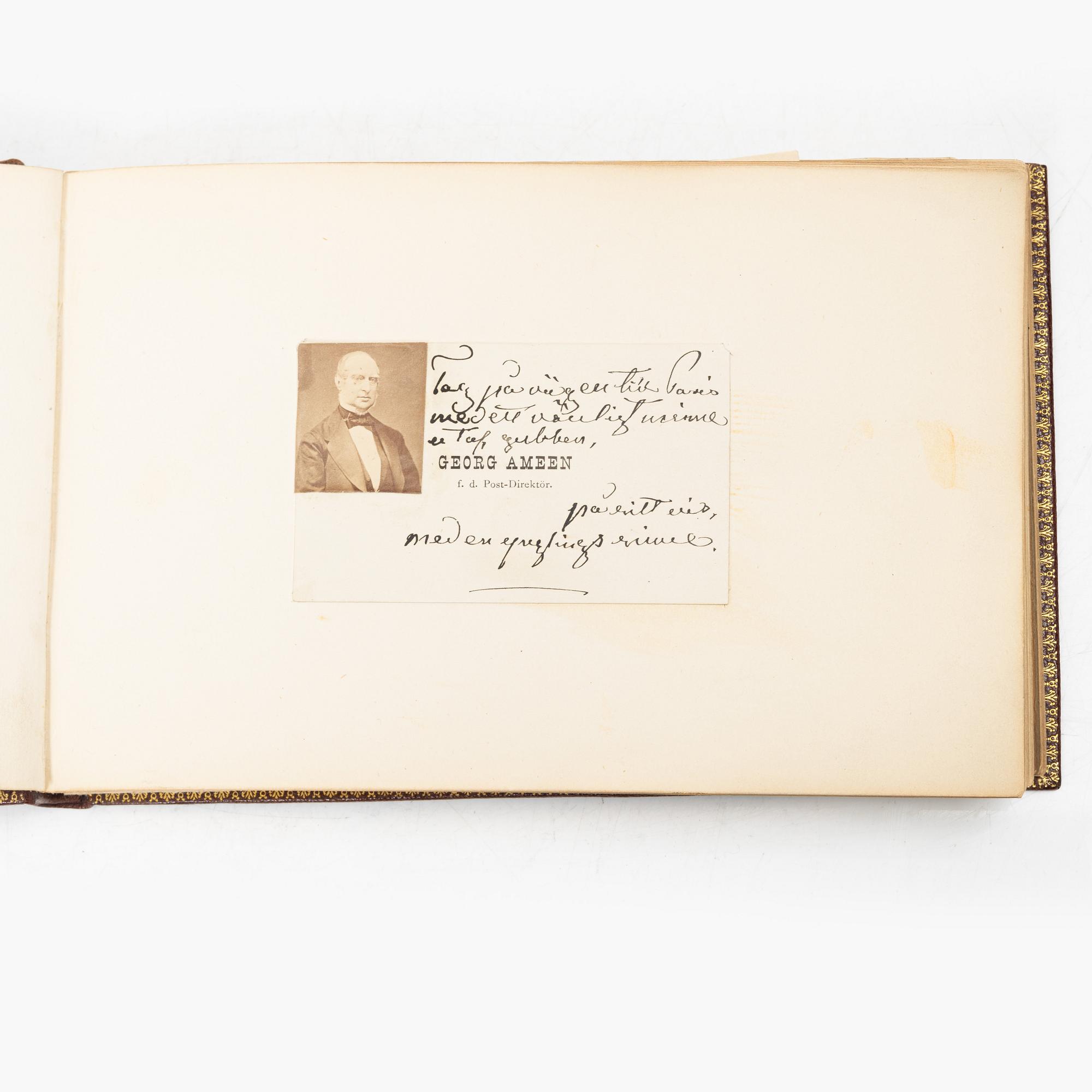 Album with among other things 16 pieces of watercolours and drawings by Swedish artists.