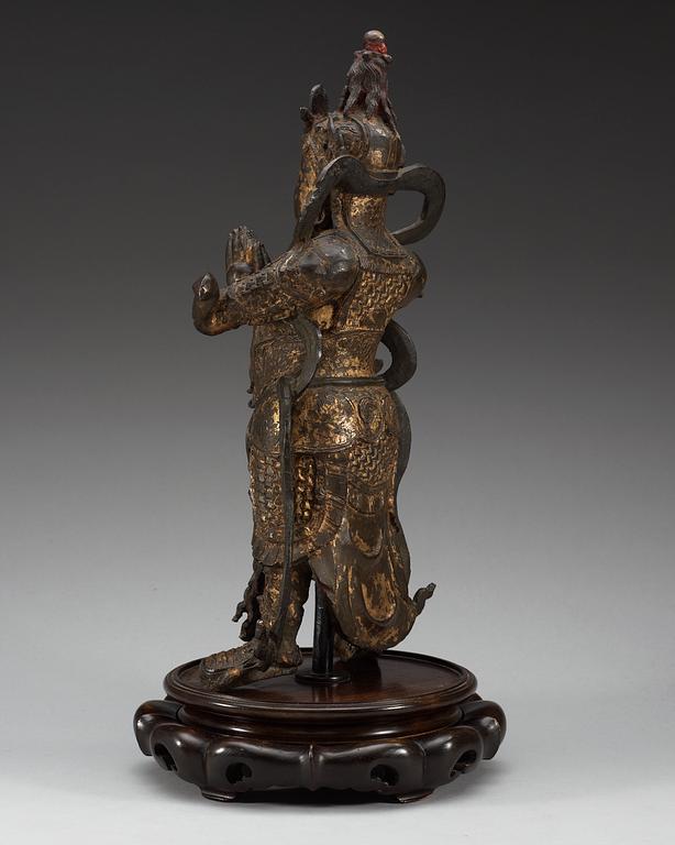 SKULPTUR, brons Sen Ming dynasti, 1600-tal.