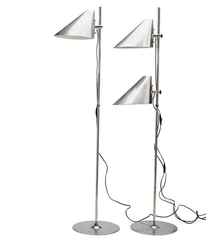 Hans-Agne Jakobsson, two model 'G-185' floor lights, Hans-Agne Jakobsson AB, Markaryd, 1960's/70's.