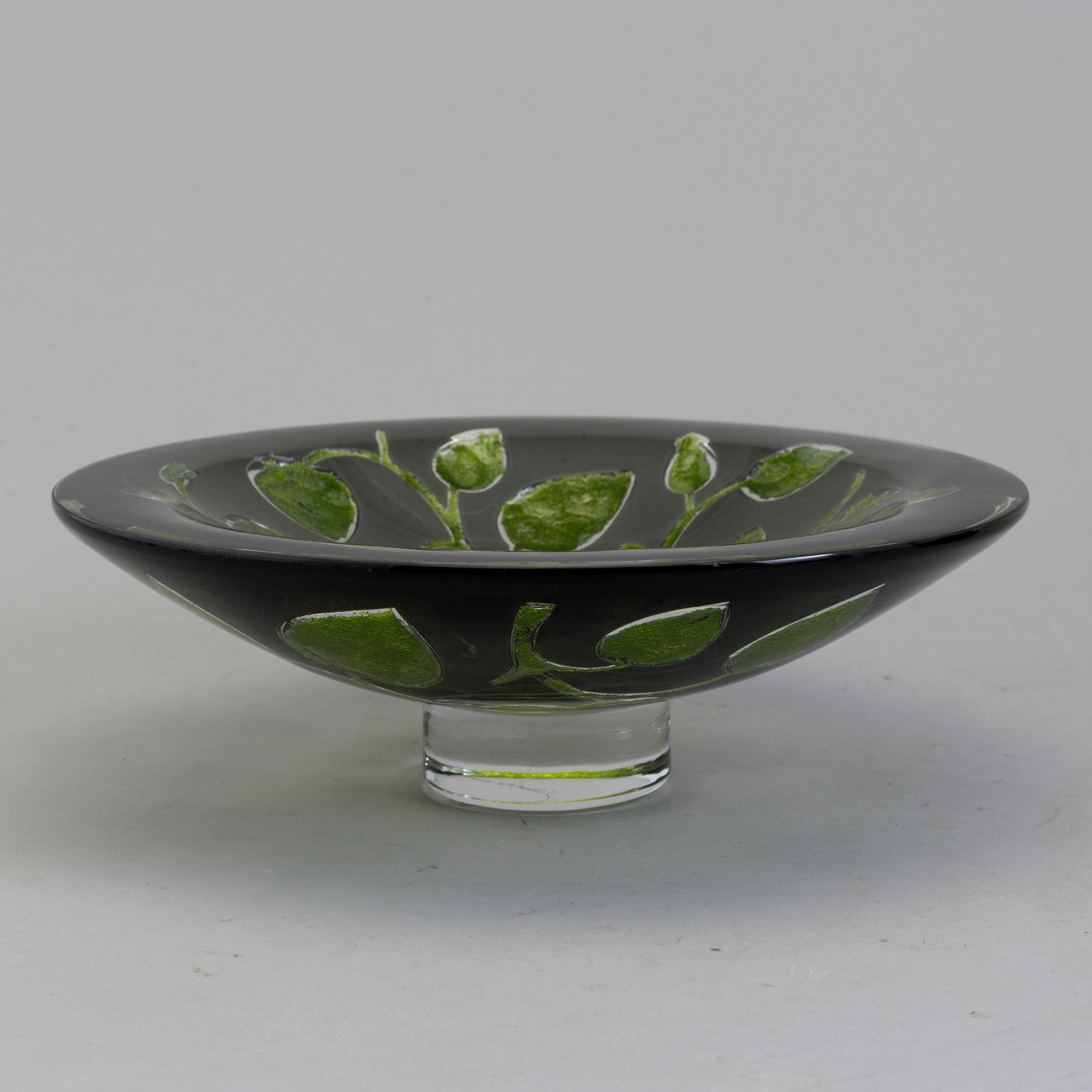 OLLE ALBERIUS, a glass bowl from Orrefors Gallery, signed and dated -88.