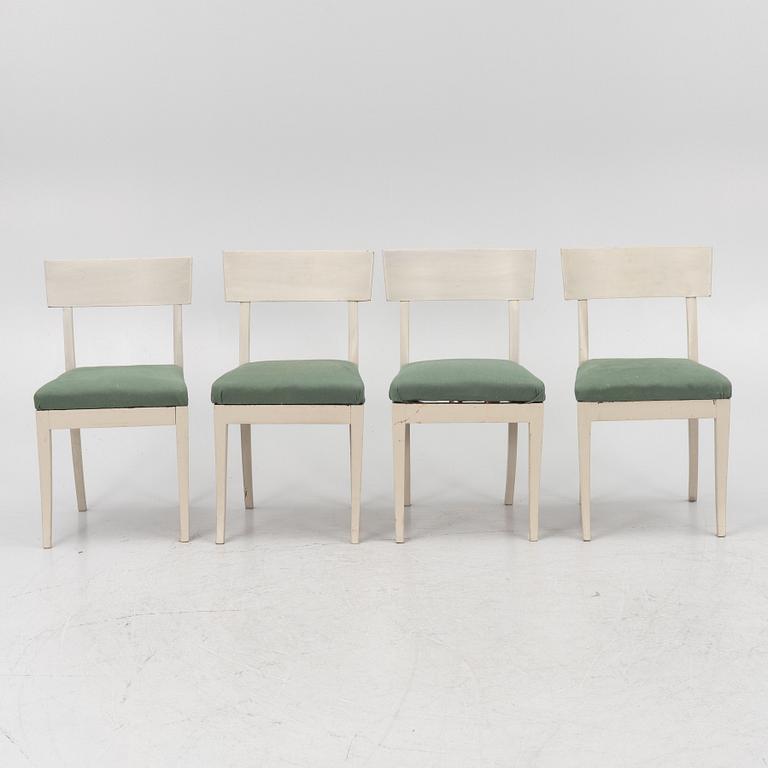 Four Empire chairs, Denmark, first half of the 19th Century.