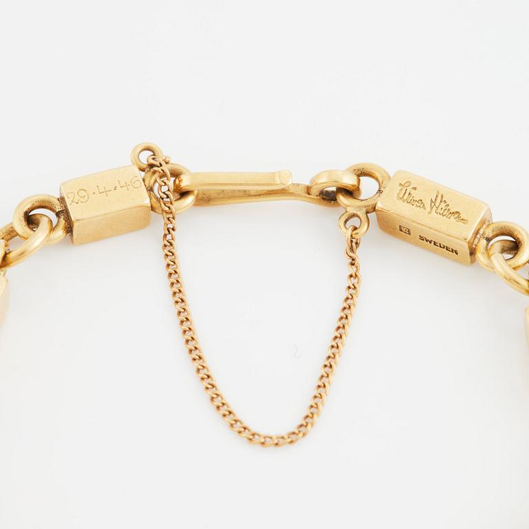 Wiwen Nilsson, armband 18K guld, Lund 1946.