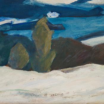 Helmer Osslund, Winter landscape from the north of Sweden.