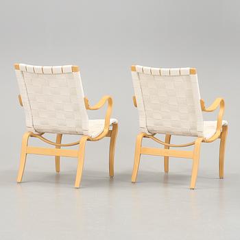 FÅTÖLJER, ett par "Mina, Bruno Mathsson, 1900/2000-tal.