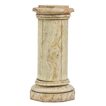 295. A Swedish Empire marbled column, first part 19th century.