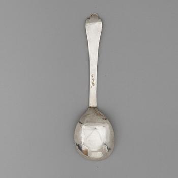 A Noweigian 18th century silver spoon, unidentified makers mark, possibly Bergen.