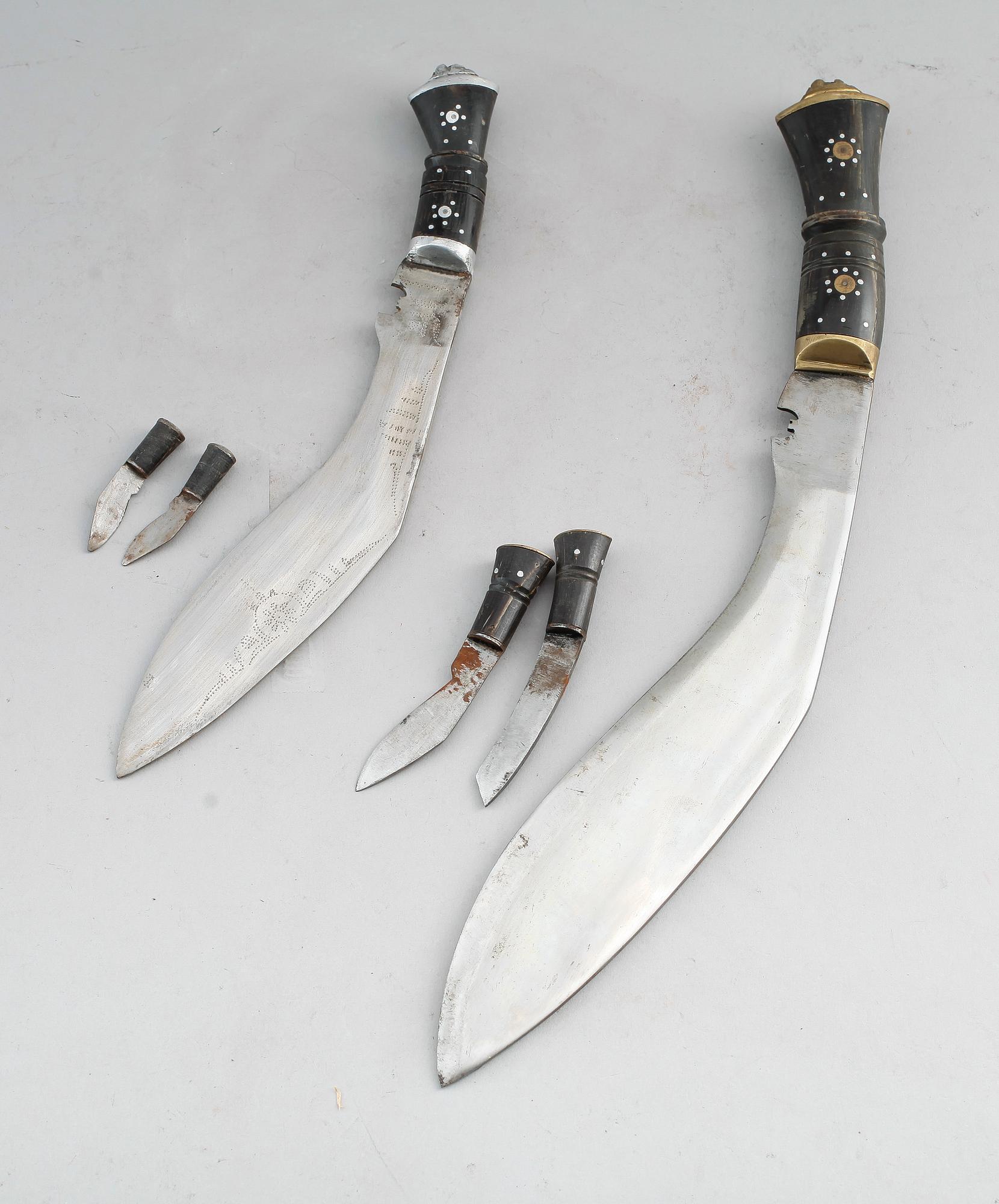 KUKRIS, 2 st, Indien, 1900-tal.