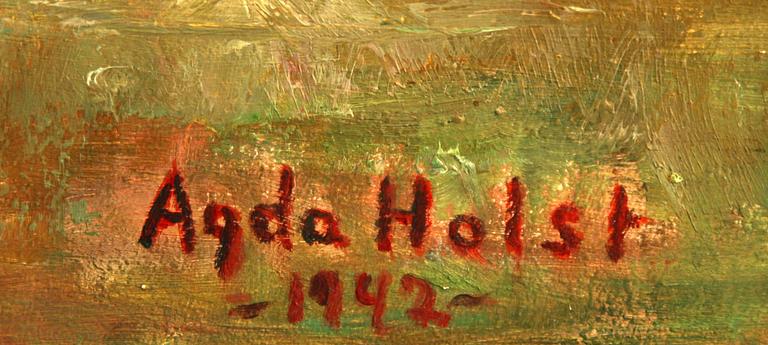 AGDA HOLST, olja på pannå, sign o dat 1942.