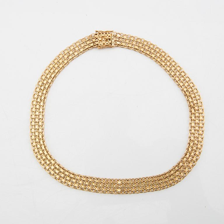 Necklace X-link 18K gold.