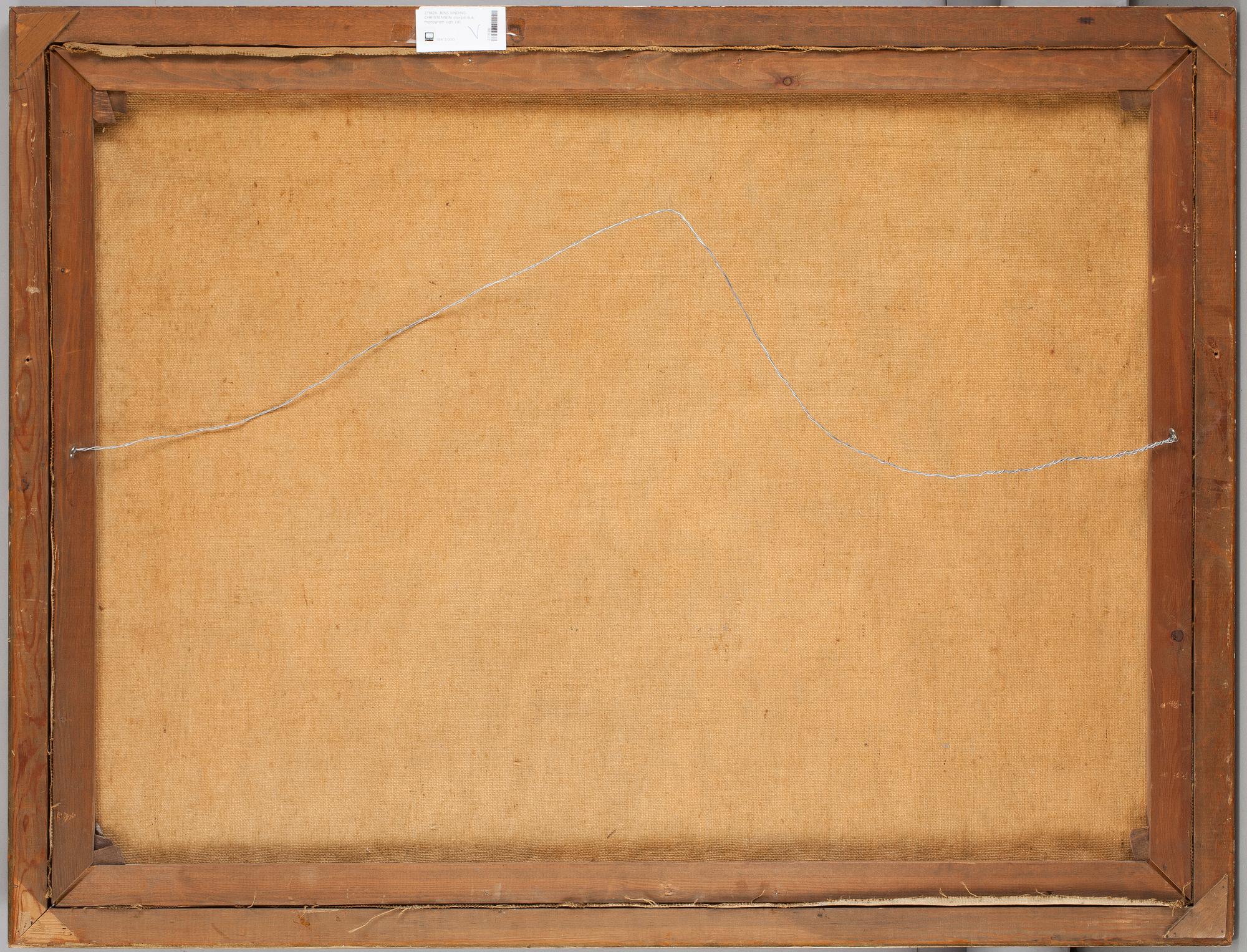 JENS SINDING CHRISTENSEN, olja på duk, monogram sign.