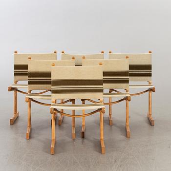 A late 20th century “Spisestue 594”, Ditte & Adrian Heath, France & Son dining table with 6 chairs.