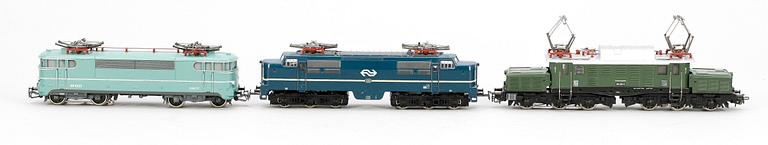 PARTI LOK, 3 st, Märklin H0, 3322, 3038 och 3161, 1900-talets andra hälft.