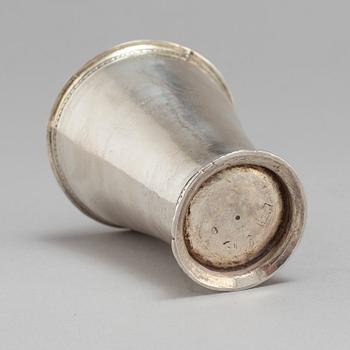 A Swedish 18th century silver beaker, mark of Johan Wasserman, Lindesberg, Sweden  1761.
