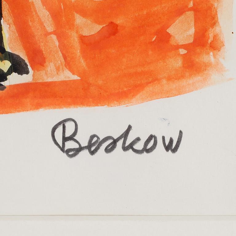 BO BESKOW, gouache, signerad.