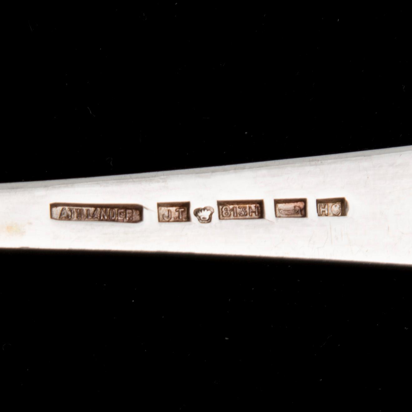 BESTICK, 127 delar, silver, Käpy-serien, Tillander Oy, 1920-60-tal. Vikt silver ca 3800g.