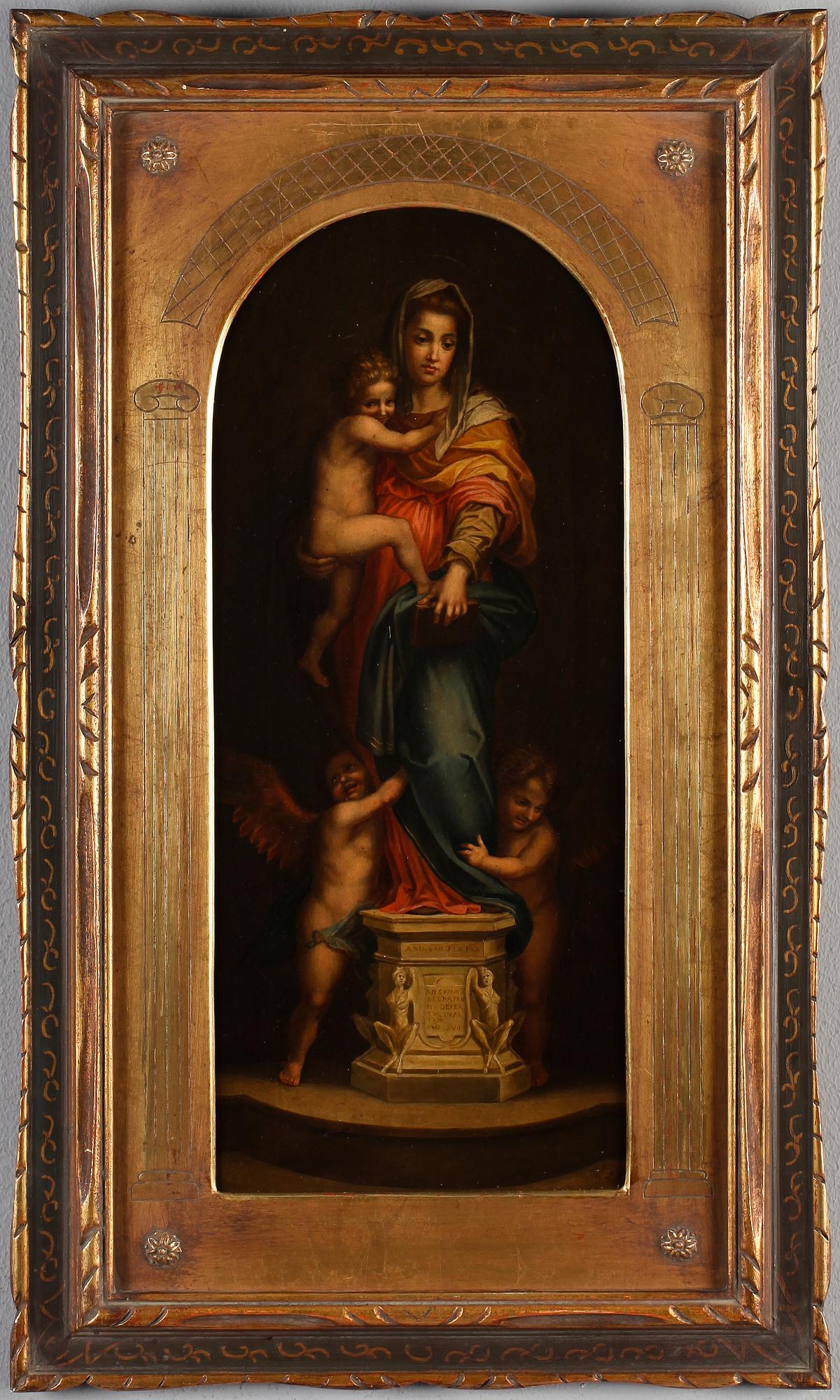 OIDENTIFIERAD KONSTNÄR, olja på duk, Italien 1800-tal.