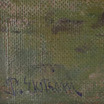 PER EKSTRÖM, olja på duk på pannå, sign.